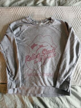 Treasure & Bond Gray Rolling Stones Graphic Sweatshirt